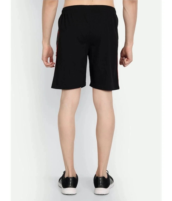 Zeffit - Black Cotton Blend Mens Shorts ( Pack of 1 ) - None