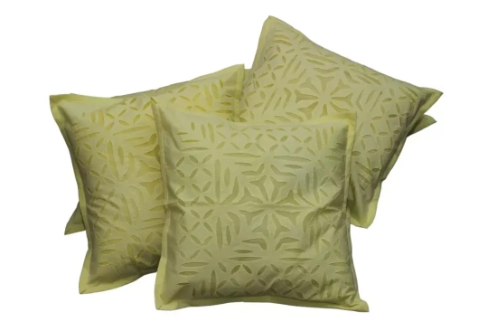 Tisser Applique cutwork cushion cover(set of 4)size-16x16