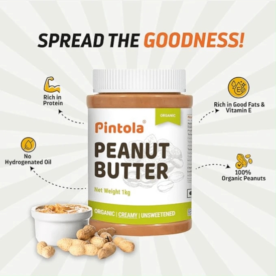 Pintola Organic Unsweetened Peanut Butter Creamy