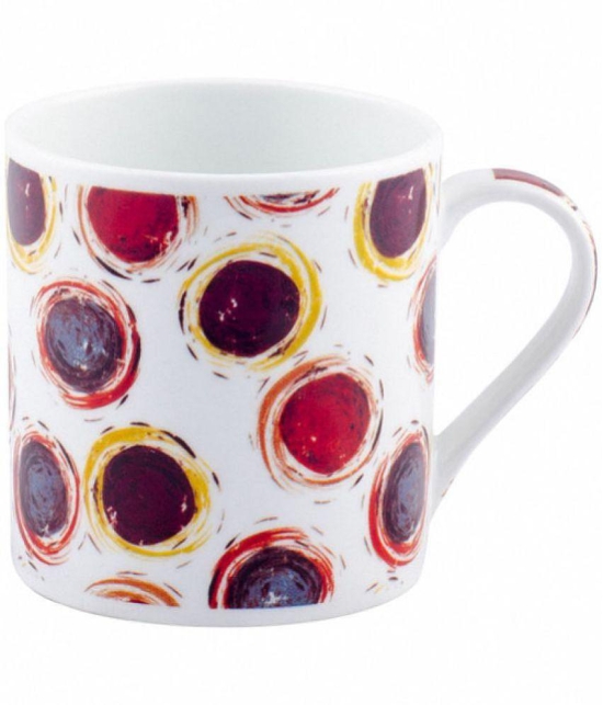 GoodHomes - Bone China Single Walled Coffee Cup 220 ml ( Pack of 6 ) - Multicolor