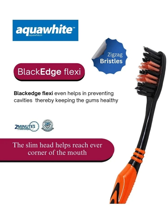 aquawhite Blackedge Zig Zag Toothbrush Toothbrush