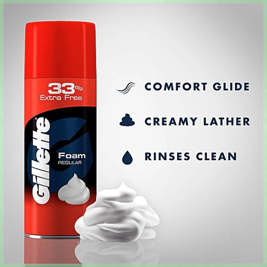 Gillette Foam Shave - Regular, 418 Gm