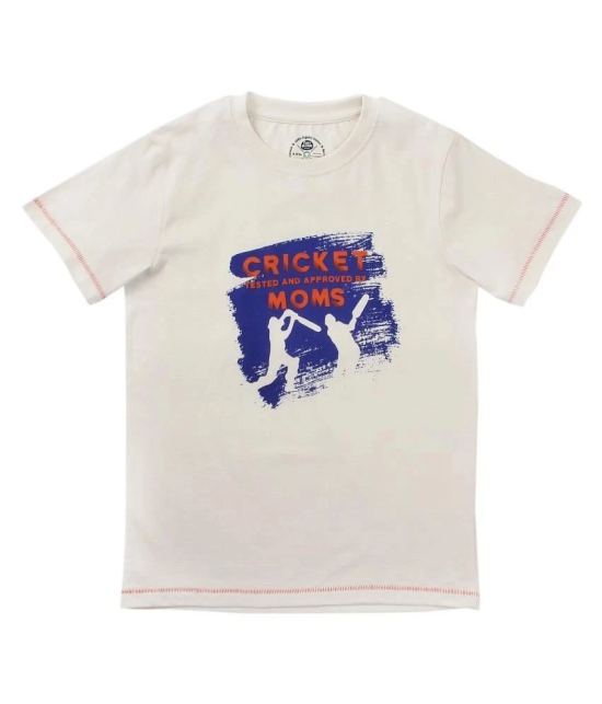 Terra by Cub McPaws Boys 100% Organic Off white T Shirt | GOTS Certified | Chemical Free | 4 to 12 Years - None