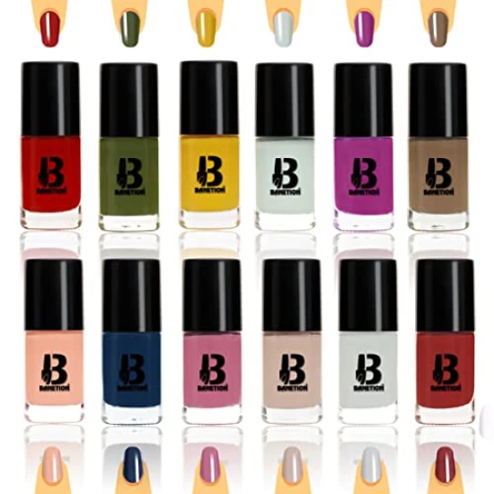 Banetion Gel Nail Polish Pastel color with nude finish One coat Nail Paint 9ml Gel Finish Enriched Formula