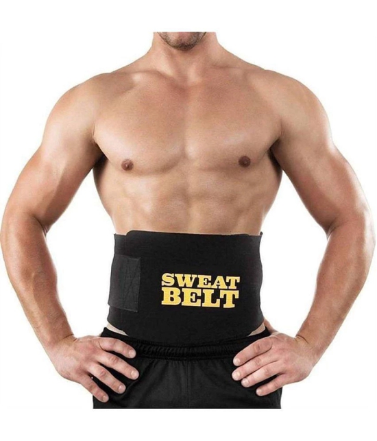 Slim Belt for Men and Women || Sweat Belt Body Shaper - Free Size (Black Color) 1 Pcs - ONESIZE