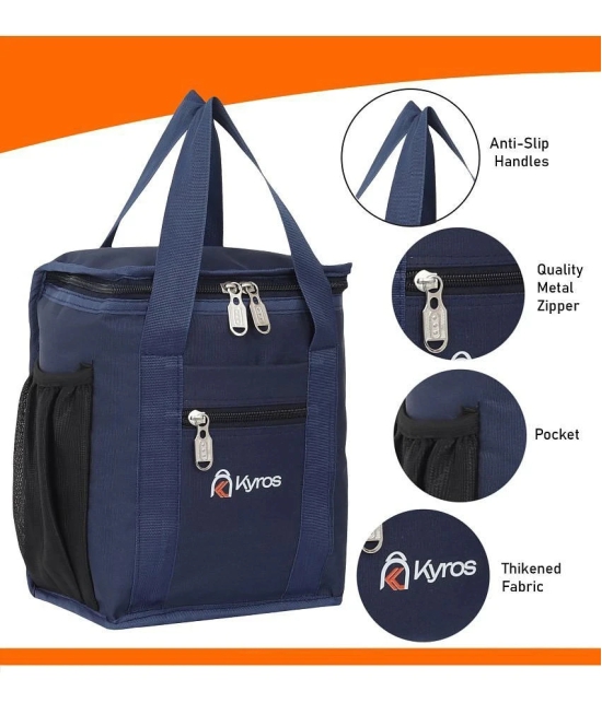 Kyros Blue Polyester Lunch Bag Pack of 1 - Blue