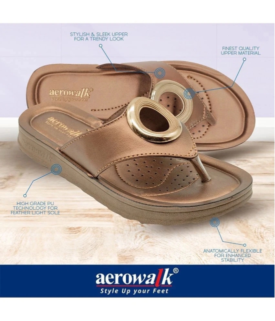 Aerowalk Rust Womens Flats - None