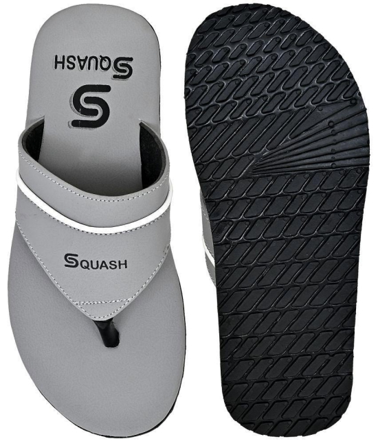 Squash - Grey Men's Thong Flip Flop - None