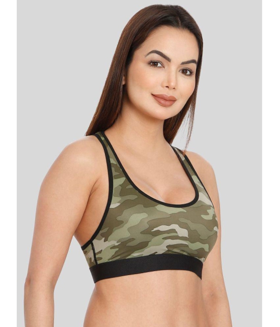 ILRASO - Green Nylon Non Padded Women's Racerback bra ( Pack of 1 ) - None