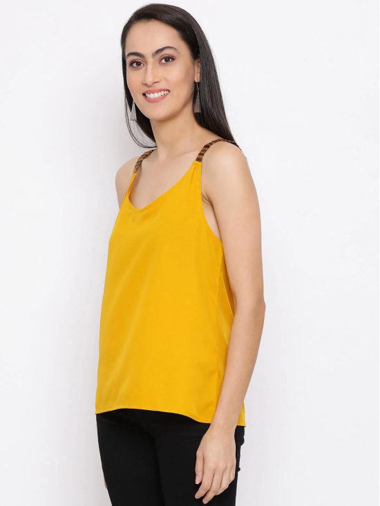 ALL WAYS YOU Women Top Crepe fabric  Yellow XS