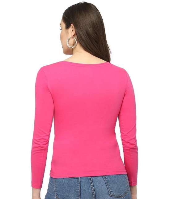 DYCA - FUCHSIA Cotton Blend Regular Fit Womens T-Shirt ( Pack of 1 ) - None