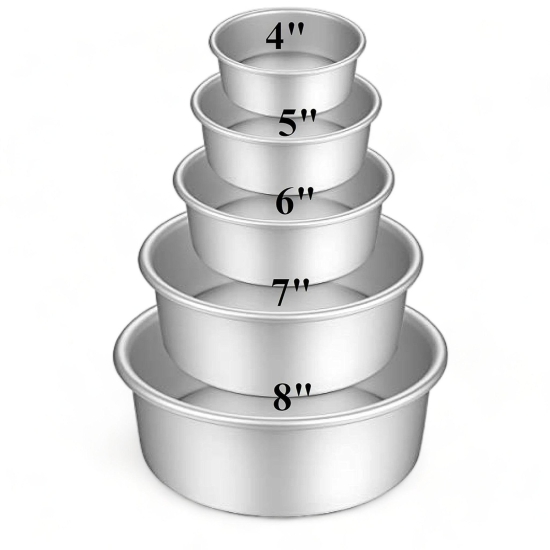 Aluminum Baking Tray Round 5in -8in-8