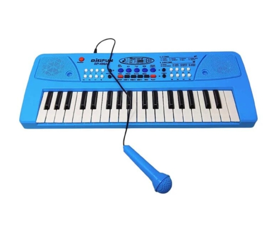 BigFun Electronic Keyboard Piano with Microphone, Blue