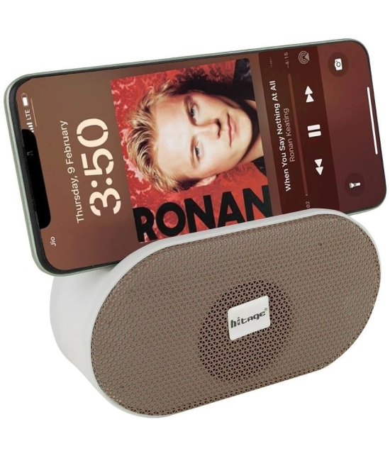 hitage BT-5.0 Crystal 5 W Bluetooth Speaker Bluetooth V 5.0 with USB,SD card Slot Playback Time 24 hrs Brown - Brown