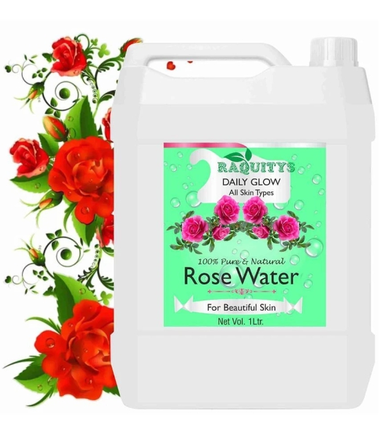 RAQUITYS Rose water face toner for glowing skin for all skin type 1 LITER