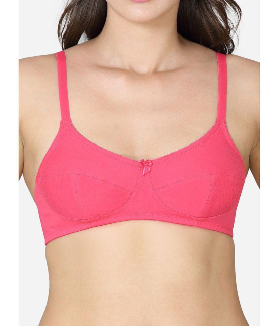 VStar - Pink Cotton Blend Non Padded Women's Everyday Bra ( Pack of 1 ) - None