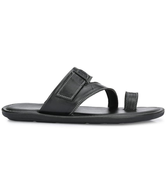 Leeport - Black Synthetic Thong Flip Flop - None