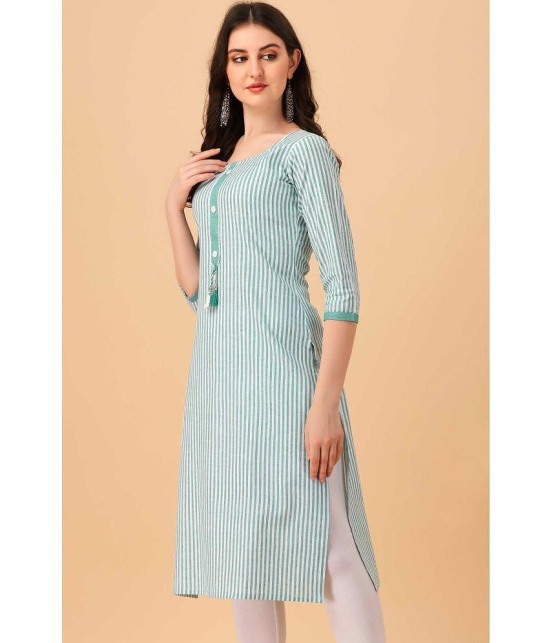 Glomee - Mint Green Cotton Women''s Straight Kurti ( Pack of 1 ) - None