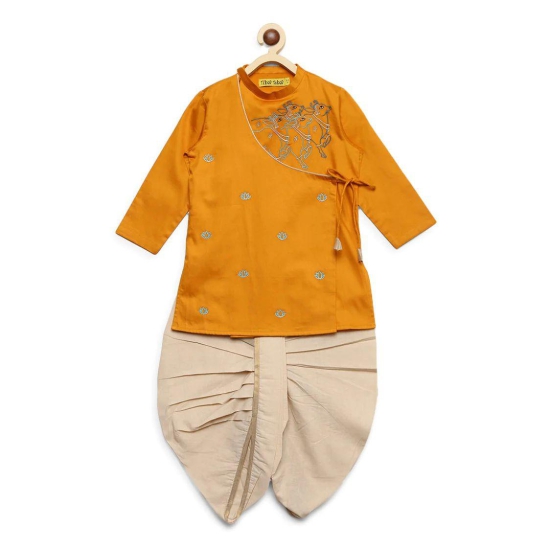 Boy Mustard Yellow Krishna Cow Herd Kurta Dhoti Set 5Y