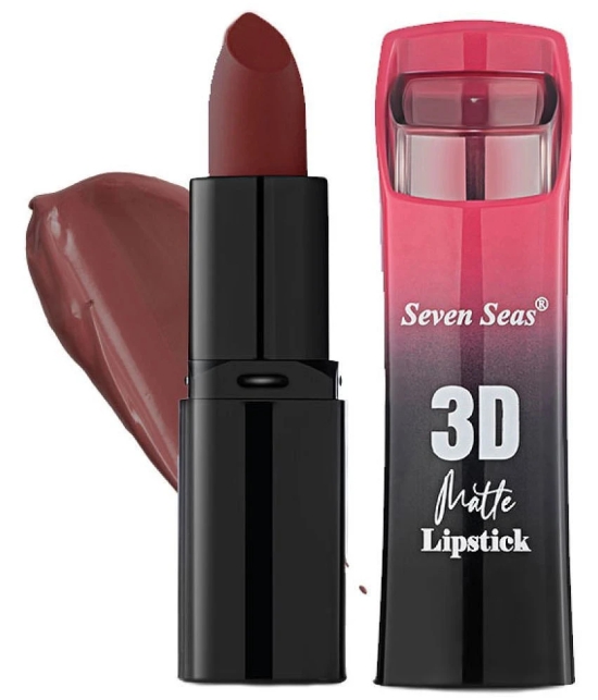 Seven Seas 3D Matte Lipstick | Long Lasting | Waterproof Matte Lipstick for Women(Rose)