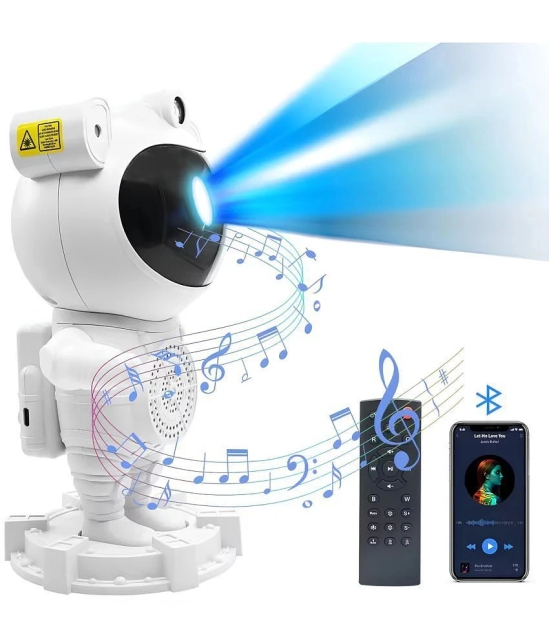 COREGENIX ASTRONAUT 5 W Bluetooth Speaker Bluetooth V 5.1 with USB,LED lights Torch Playback Time 8 hrs White - White