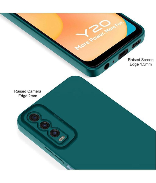 Case Vault Covers Silicon Soft cases Compatible For Silicon Vivo Y20A ( Pack of 1 ) - Green