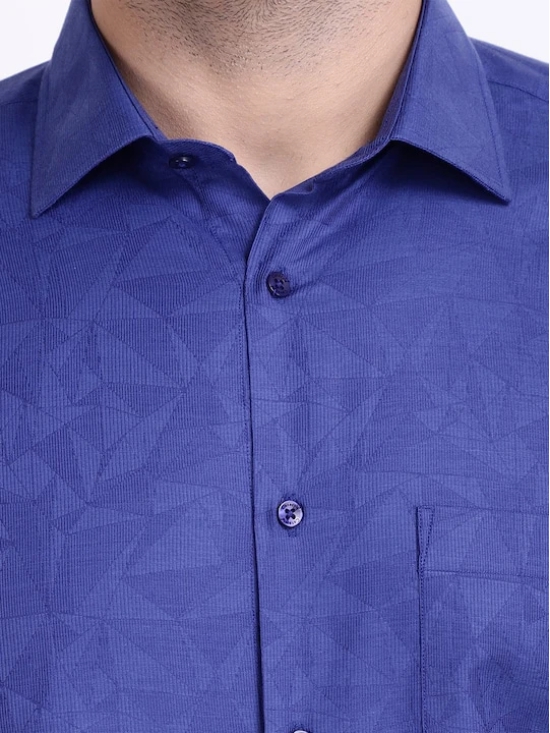 Premium Geometric Printed Cotton Formal Shirt