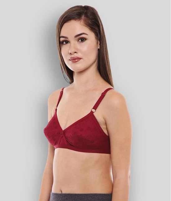 Bodycare Cotton T-Shirt Bra - Maroon - 30B