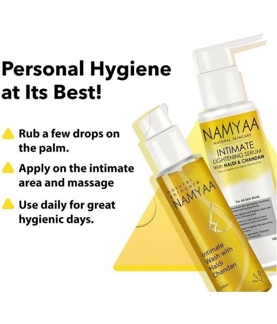 Namyaa Intimate Kit - For Dark Intimate Skin - Haldi Chandan Serum 100Ml & Intimate Wash 100Ml