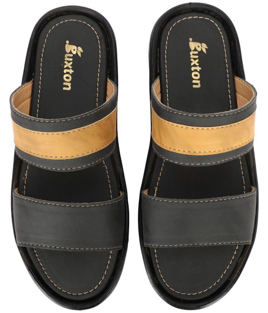 Buxton - Black Men's Slide Flip Flop - None