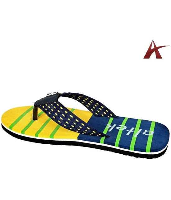 Altek - Yellow Mens Thong Flip Flop - None