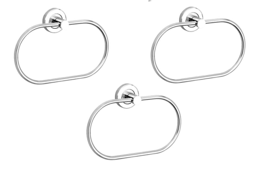 ANMEX OAVL Stainless Steel Towel Ring for Bathroom/Wash Basin/Napkin-Towel Hanger/Bathroom Accessories - PACK OF 3