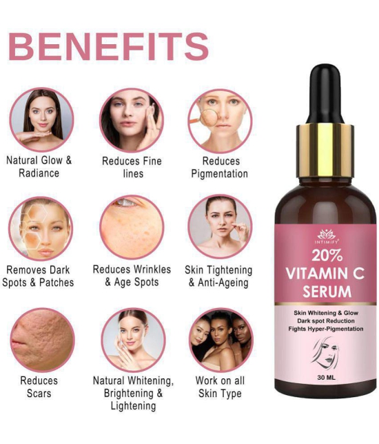 Intimify 20 % Vitamin C Serum, for Skin Whitening, skin brightening serum, vitamin c serum, anti acne serum, 30 ml