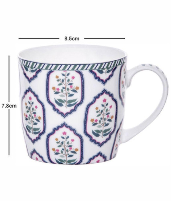 GoodHomes - Bone China Single Walled Coffee Cup 320 ml ( Pack of 2 ) - White