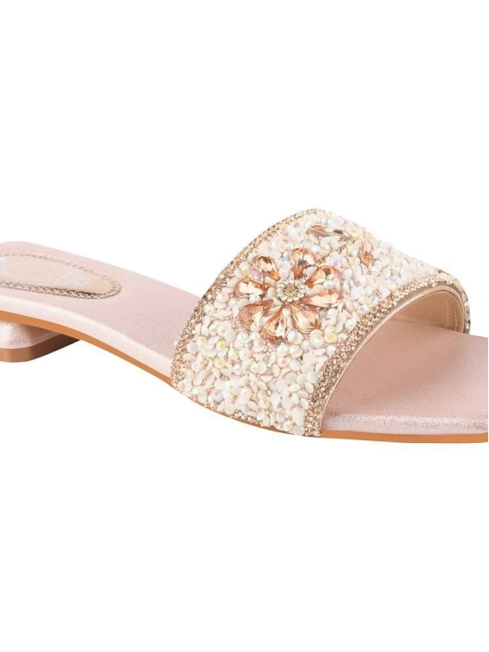 Shoetopia Rose Gold Womens Flats - None