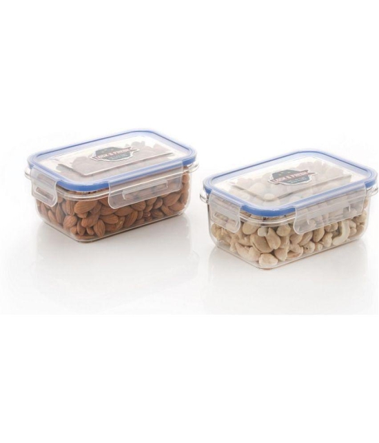 HOMETALES Plastic Multi-Purpose Food Container, 500ml (6U) - Transparent