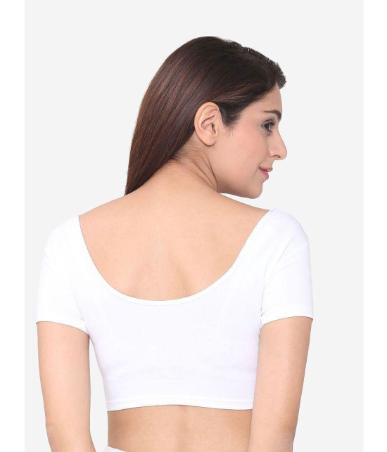 Vami - White Readymade without Pad Cotton Blend Womens Blouse ( Pack of 1 ) - None