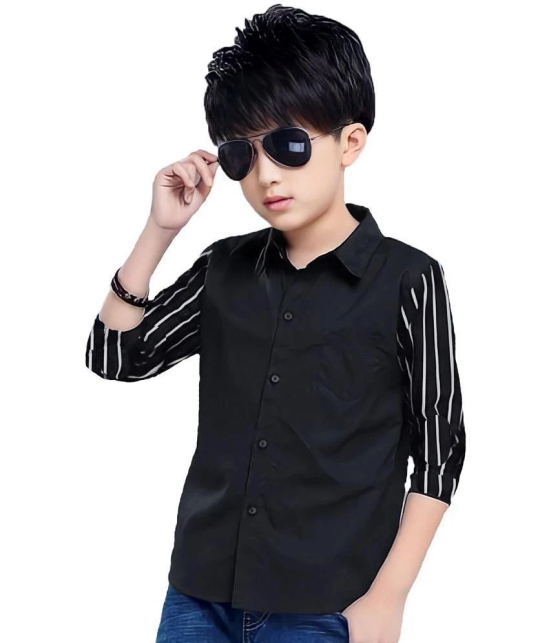 Force - Black Cotton Blend Boys T-Shirt ( Pack of 1 ) - None