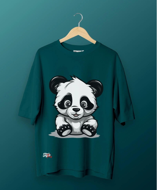 Baby Panda Unisex Oversize-S / Teal Blue