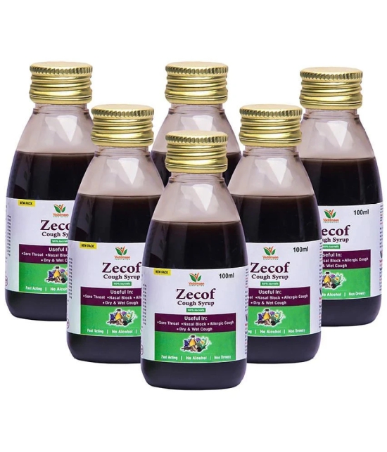 Vaddmaan Zecof - 6 X 100Ml Ayurvedic Cough Syrup For Wet And Dry Cough & Cold