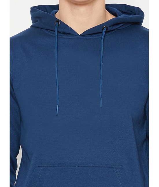 UBX Cotton Blend Hooded Mens Sweatshirt - Blue ( Pack of 1 ) - None