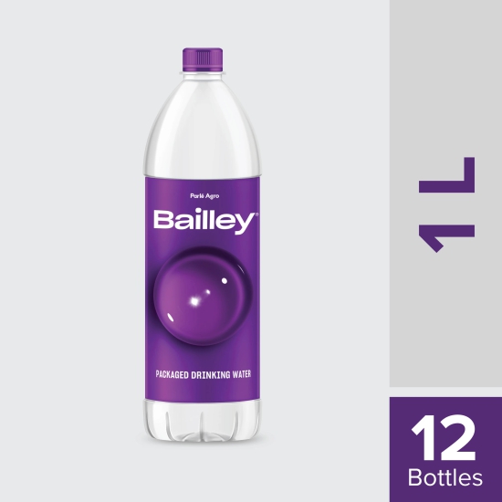 Bailley Packaged Drinking Water 1 l (Pack of 12)