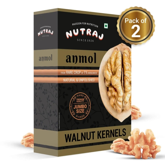 Nutraj Anmol Premium Walnut Kernel (Jumbo Size - Rare Crop - Natural) 500gm 500g (Pack of 2)