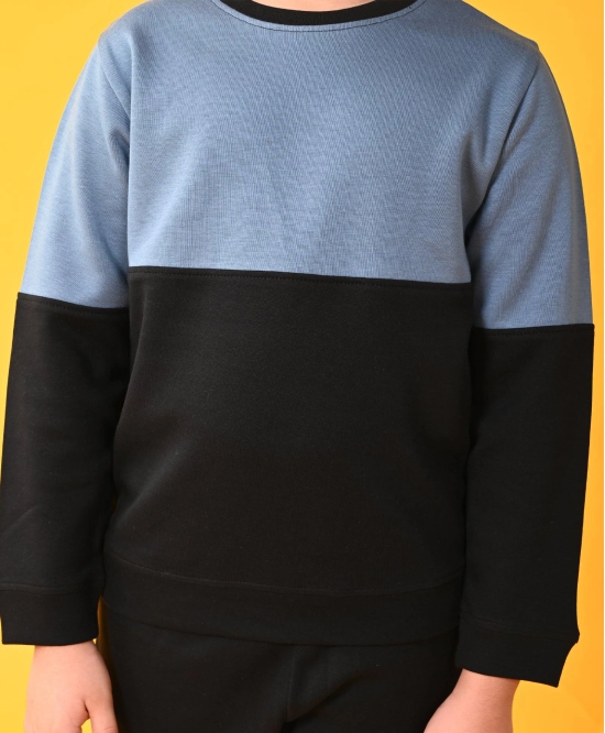 BLACK BLUE INTERLOCK BOYS SWEATSHIRT - BLACK-5-6 YEARS / 1N / BLACK