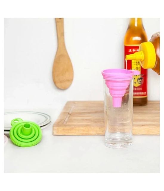 Silicone Gel Practical Collapsible Foldable Funnel Hopper Kitchen Tool Gadget - Multicolor