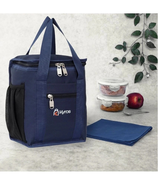 Kyros Blue Polyester Lunch Bag Pack of 1 - Blue