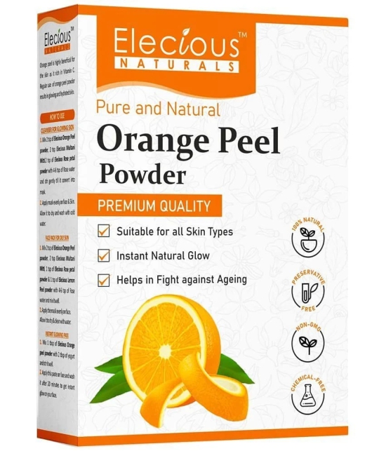 Elecious Orange Peel Powder For Skin and Face (200 Grams) | No Chemical, No preservative