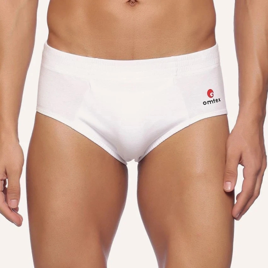 Omtex - White Cotton Mens Briefs ( Pack of 1 ) - None