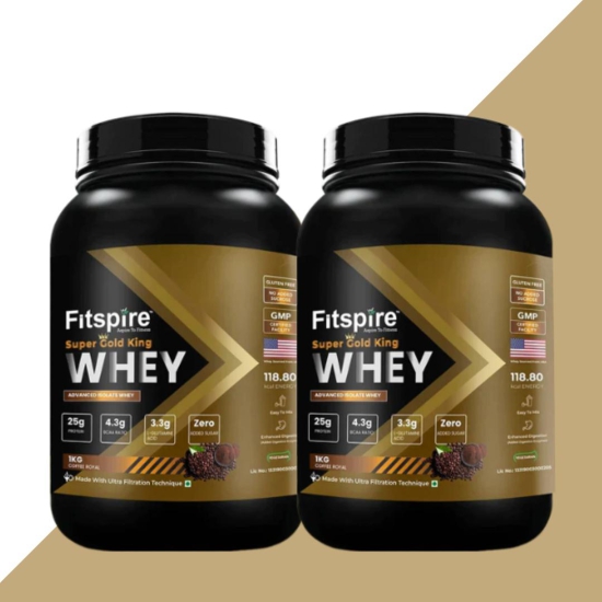 SUPER KING GOLD WHEY  ISOLATE, 1 Kg (2.2 lb)- ROYAL COFFEE-Royal Coffee / Whey Protein + Whey Protein