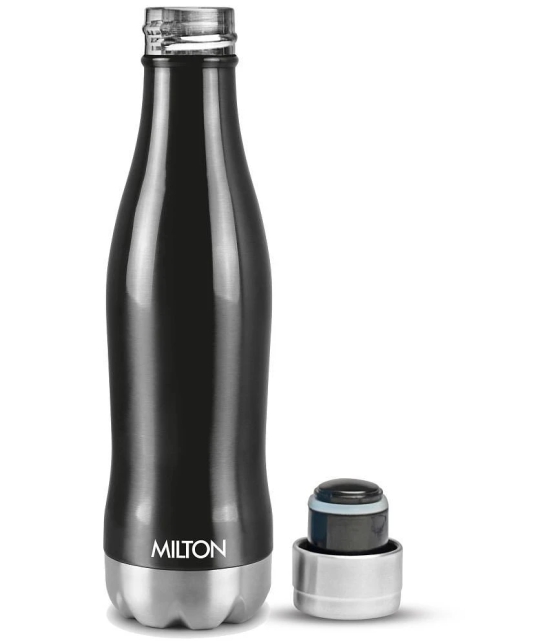 Milton New Duke 1000 Thermosteel Hot and Cold Water Bottle, 920 ml, Black - Black